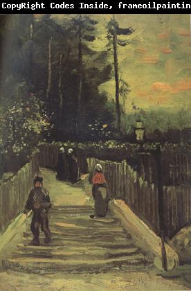 Vincent Van Gogh Sloping Path in Montmartre (nn004)